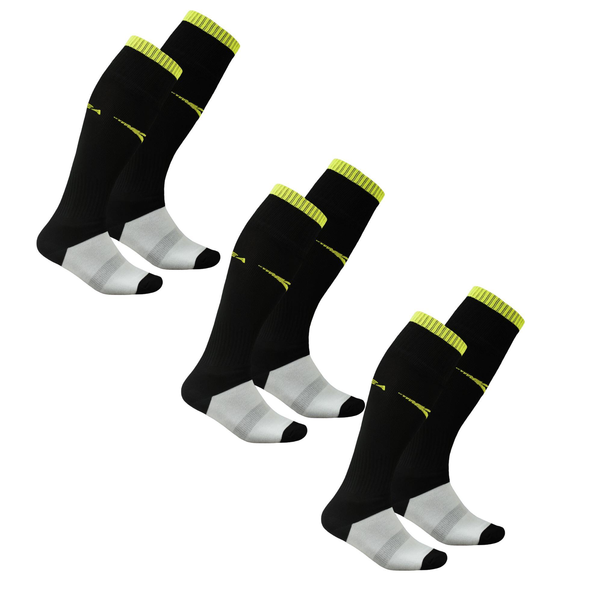 Legea - Chaussettes De Football C168, Lot De 3 Paires - Chaussettes - Jaune|noir - 1 Paire - Decathlon