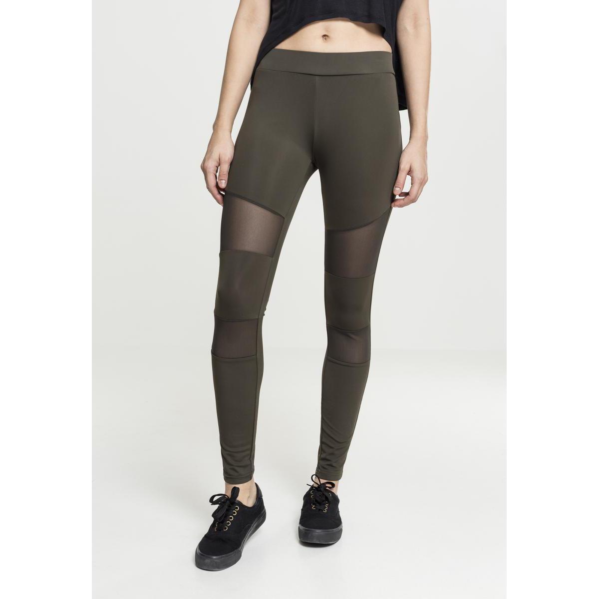 Urban Classics - Legging Femme Grandes Tailles Urban Classic Mesh Elastic - Legging - Vert - Decathlon