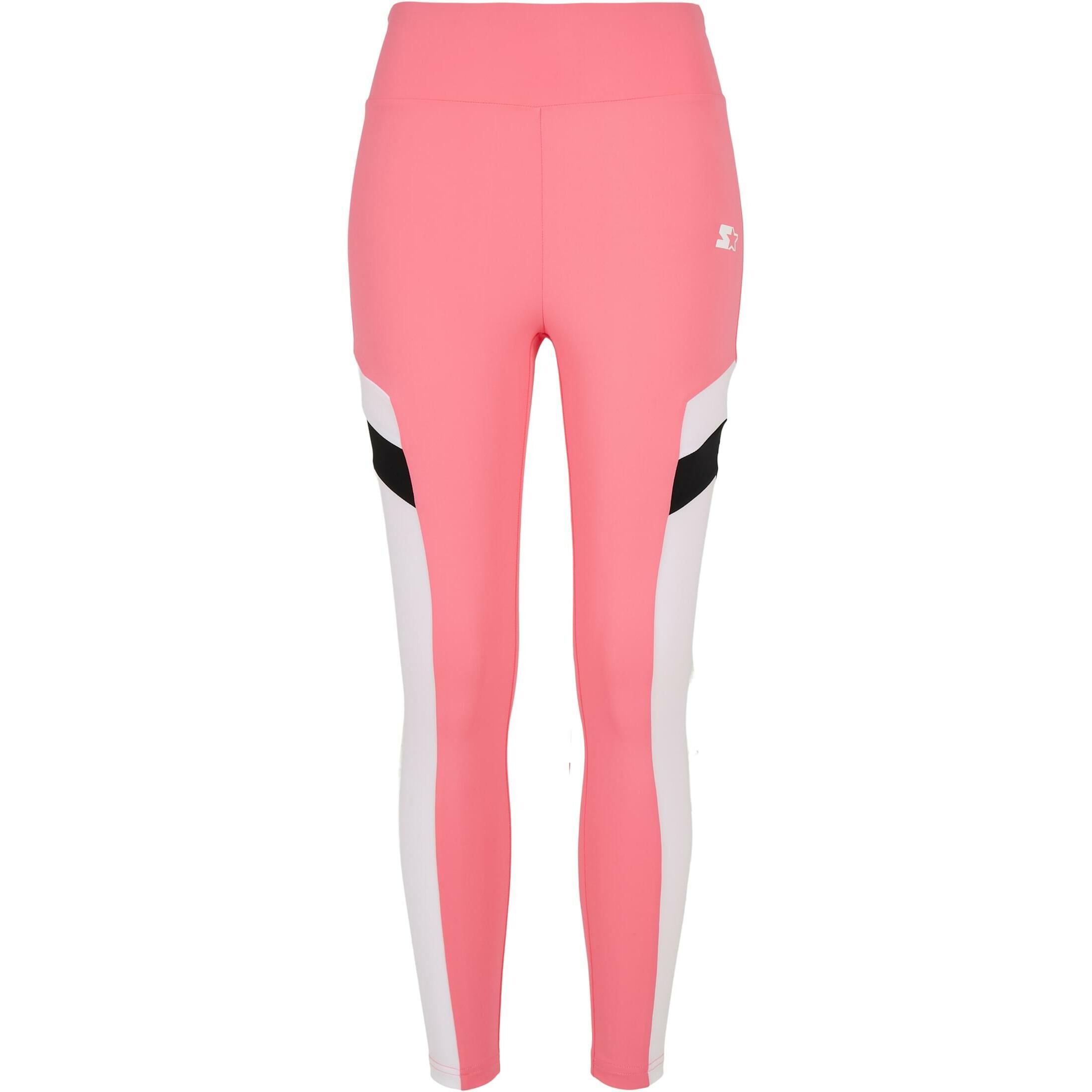 Starter - Legging De Sport Taille Haute Femme Urban Classics Starter - Legging - Blanc|rose - 48 Xl - Decathlon