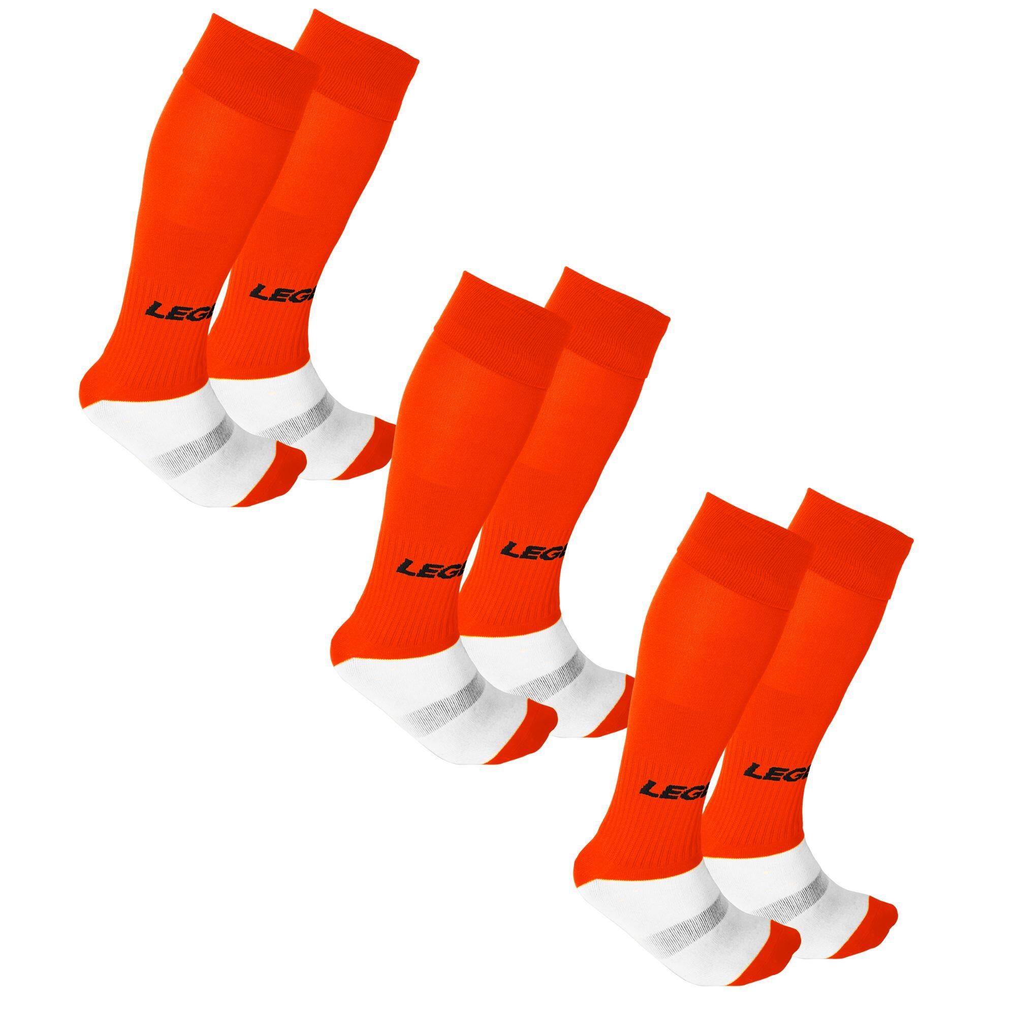 Legea - Chaussettes De Football Mondial, Lot De 3 Paires - Chaussettes - Orange - Decathlon