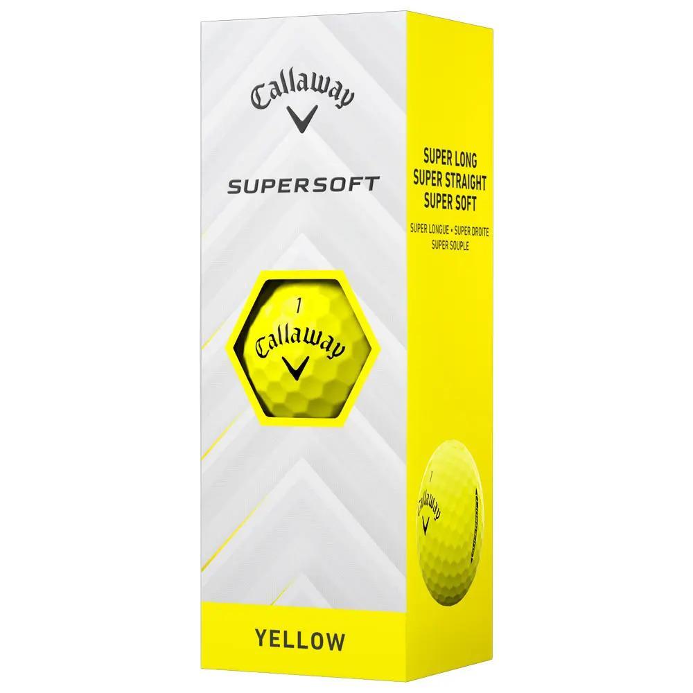 Caja de 12 Pelotas de golf Callaway Supersoft Amarillo Nuevo 2/4
