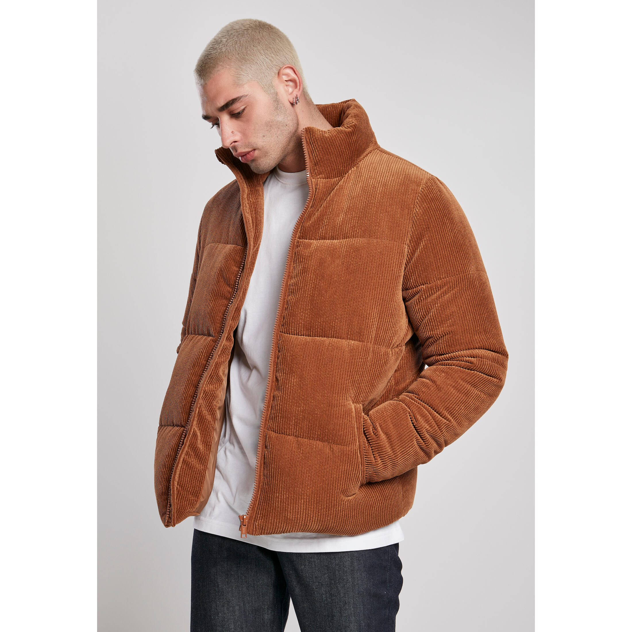 Urban Classics - Veste Urban Classics Boxy Corduroy Puffer - Doudoune Synthétique - Orange - 42 M/l - Decathlon