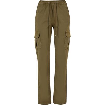 Cargo broek met hoge taille voor dames urban classics twill