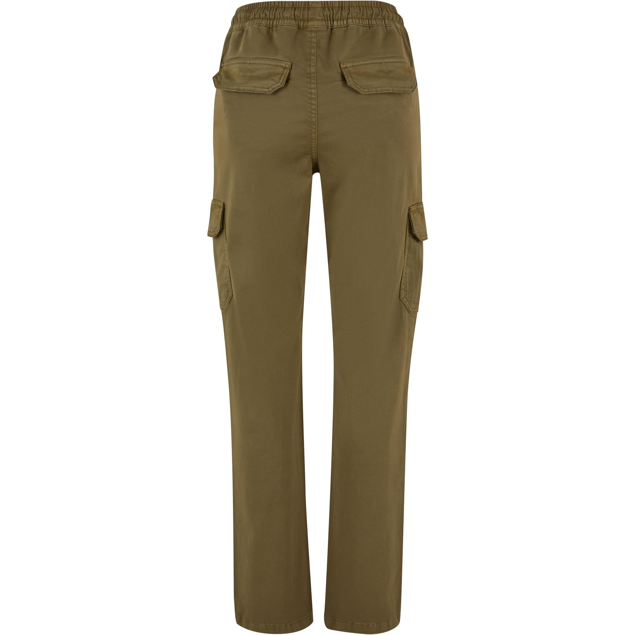 Urban Classics Damesbroek dames High Waist Twill Cargo Pants unionbeige XXL, Unionbeige, XXL