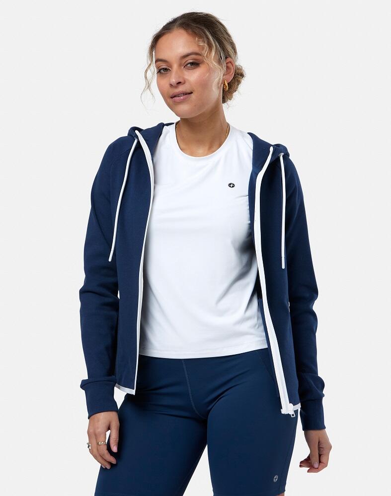 Gym + Coffee Chill Full Zip Women's Hoodie - Petrol Blue 2/4
