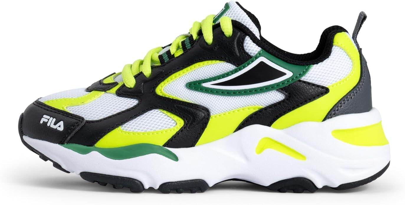 Scarpe bambino fila ray tracer bianco/nero/giallo fluo FILA