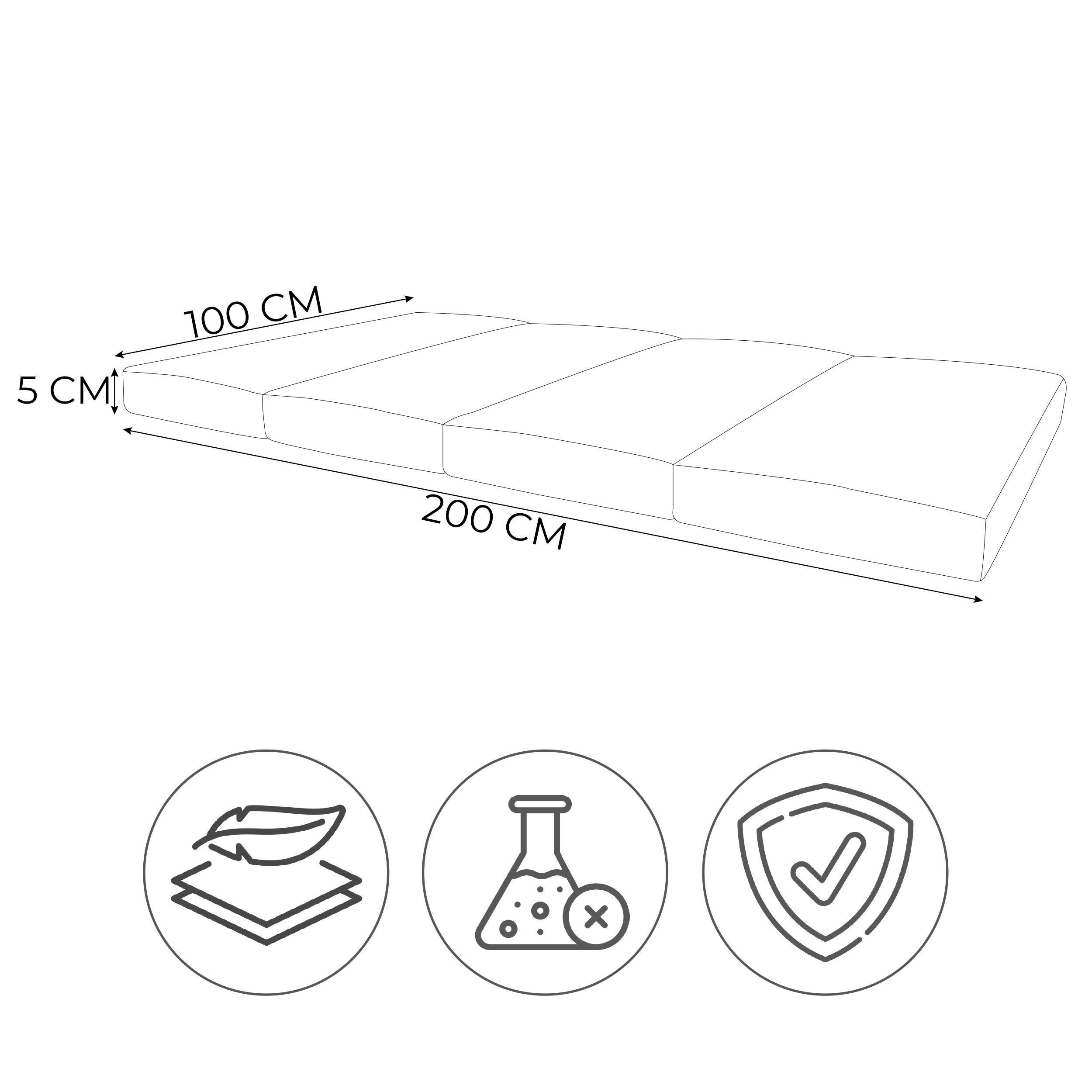 Materac gimnastyczny Kids 200х100х5 cm 4/5