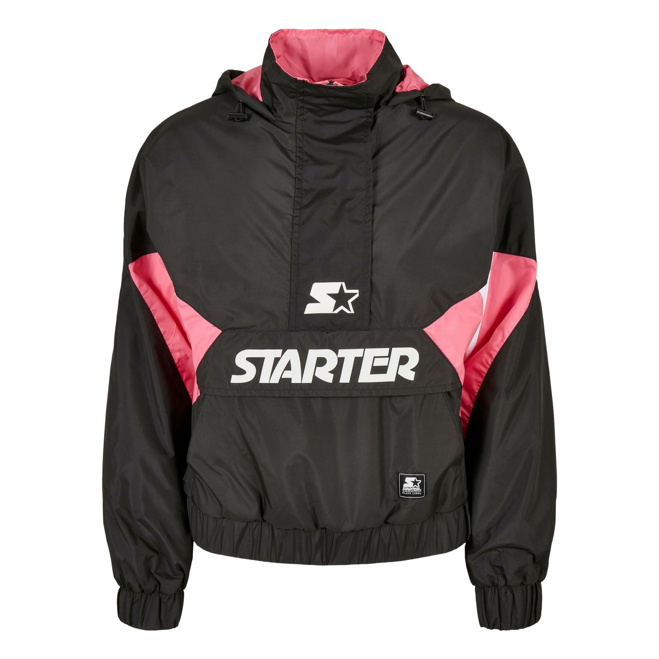 Starter - Veste Imperméable Coupe-vent Femme Urban Classics Starter Colorblock - Coupe-pluie - Noir|rose - S - Decathlon