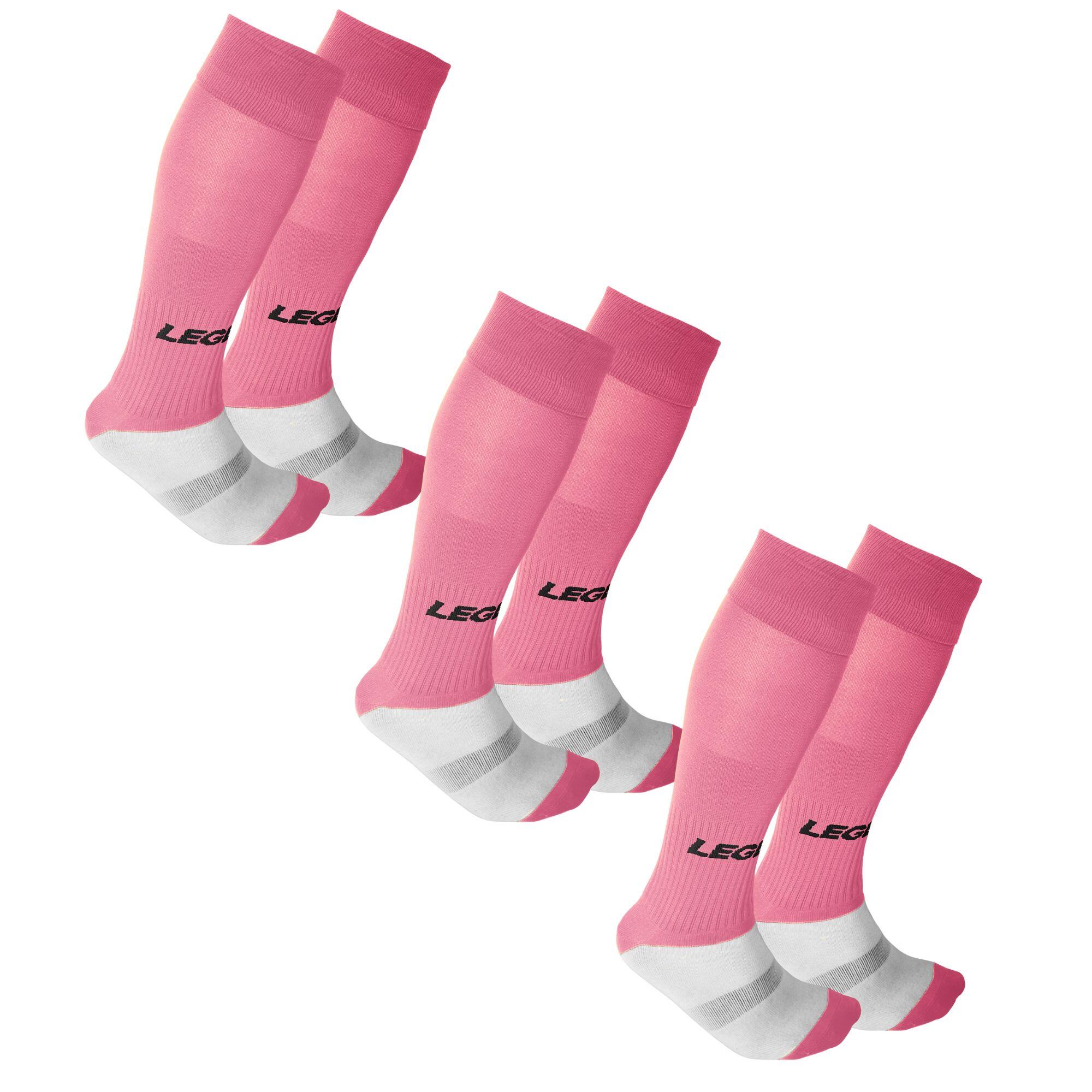Legea - Chaussettes De Football Mondial, Lot De 3 Paires - Chaussettes - Rose - 26/36 - Decathlon
