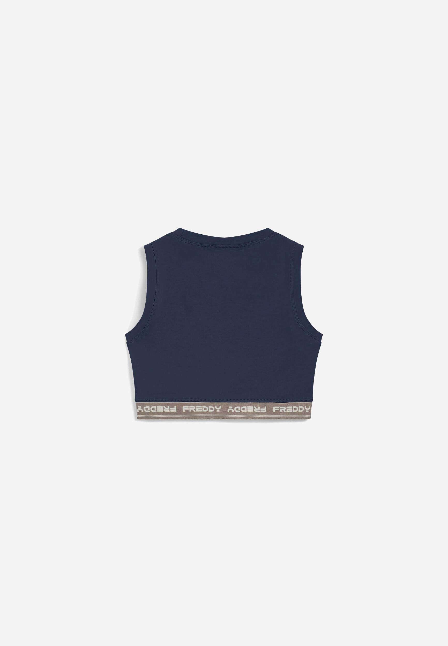 Top de sport en jersey élastique épais avec bande élastique griffée 2/3
