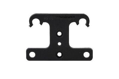 Staffa Spanninga per luce posteriore sotto sella in alluminio nera.