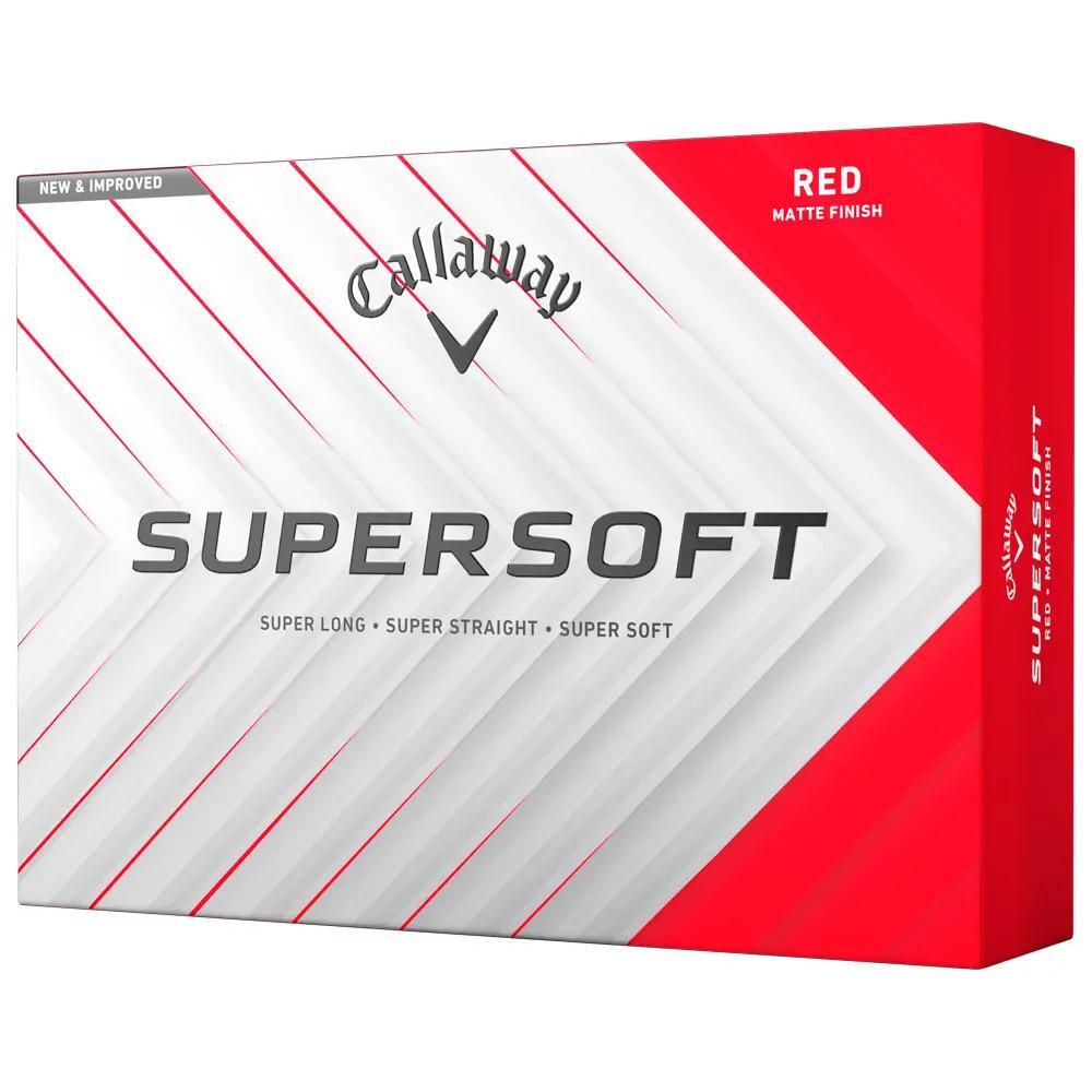 CALLAWAY Caja de 12 Pelotas de golf Callaway Supersoft Rojo Nuevo