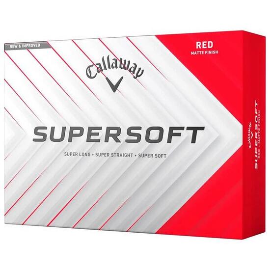 Confezione da 12 palline da golf Callaway Supersoft Rosso Nuovo