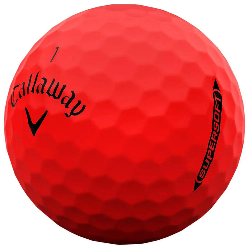Boite de 12 Balles de Golf Callaway Supersoft Rouge New