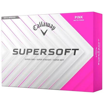 Boite de 12 Balles de Golf Callaway Supersoft Rose New