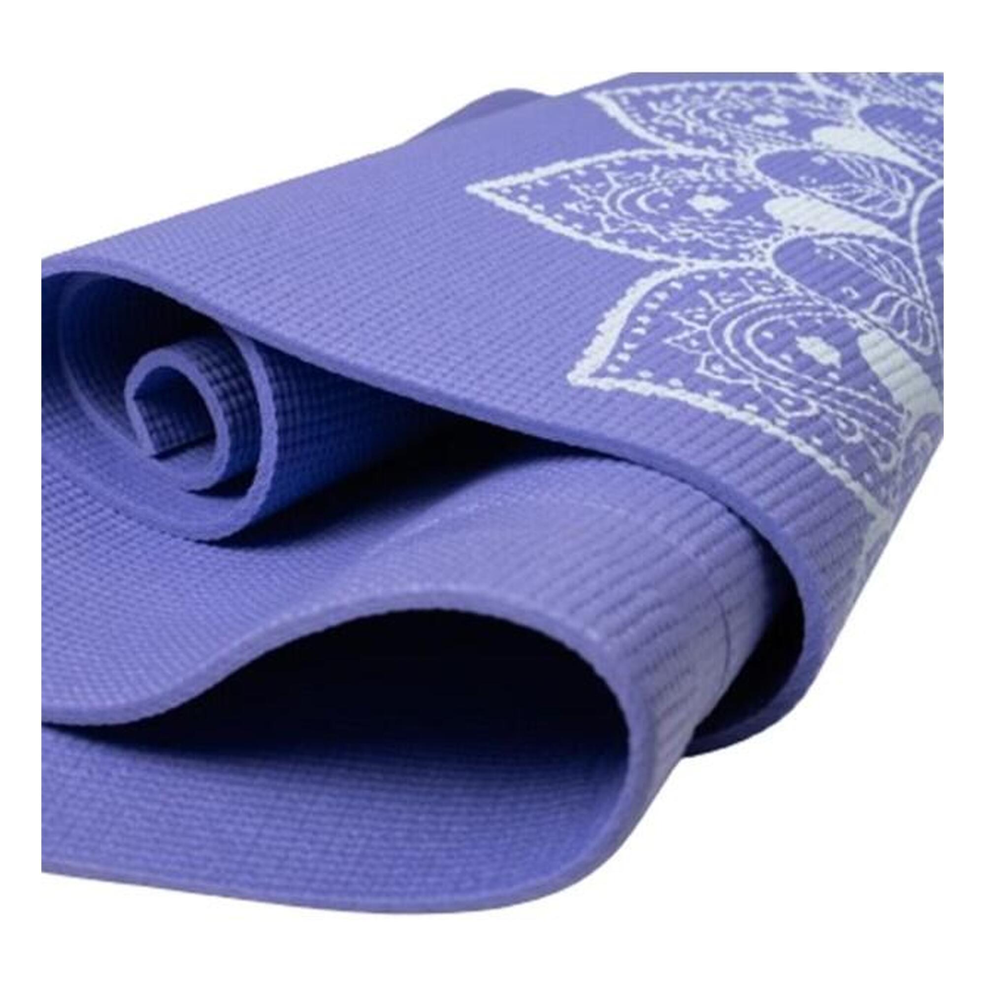Saltea Yoga TECHFIT Purple Print, 173 x 61 cm, Amortizare optima pentru articula