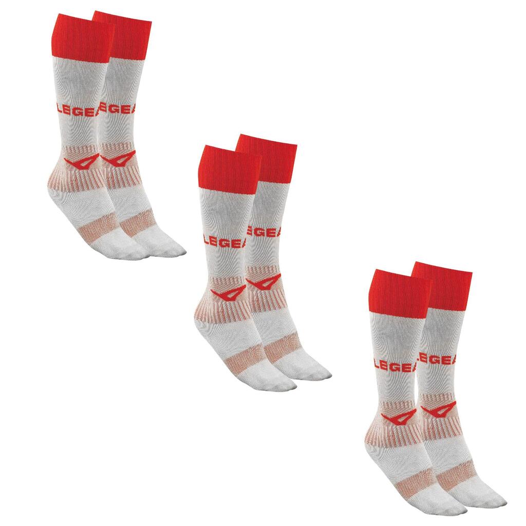 Football Socks Ciclone White Red 3 Pairs
