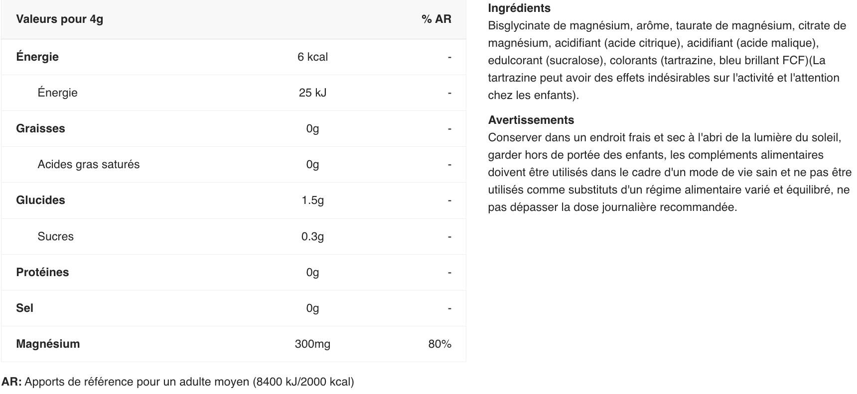 Complexe de magnésium - Tri-Magnesium - Citron et Citron Vert 200g 2/3