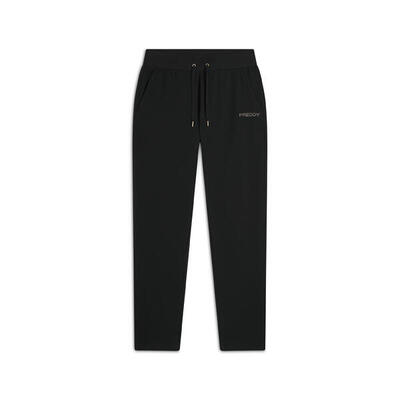 Pantaloni regular fit in jersey con fondo dritto