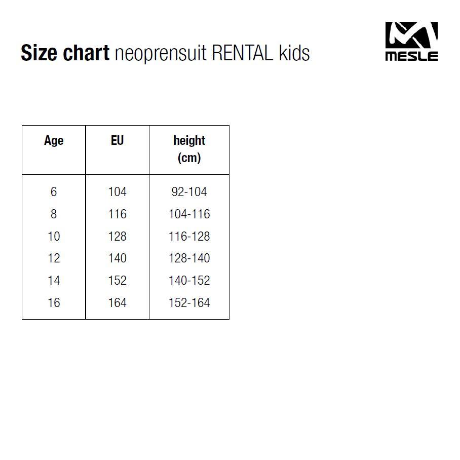 Neoprenanzug Shorty Rental Kinder 3 mm 2/2