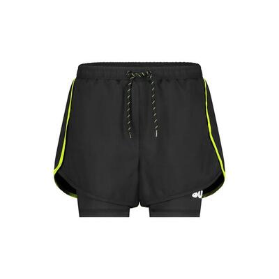 INGRID_ – Pantaloncini sportivi donna – Neri – Slip interno – Elasticizzati
