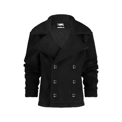 Manteau Teddy Homme – Doublure Chaude & Coupe-Vent – Noir – JOE_