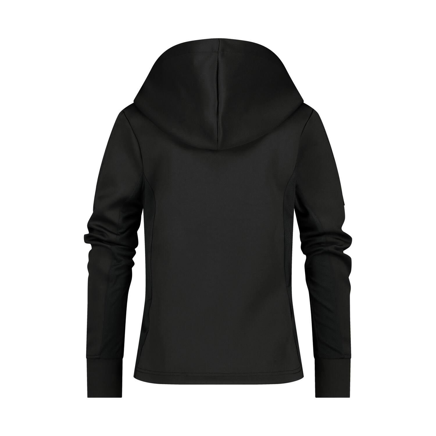 OLIVIA_ – Felpa sportiva donna – Nera – Cappuccio – Elasticizzata – Traspirante 2/7