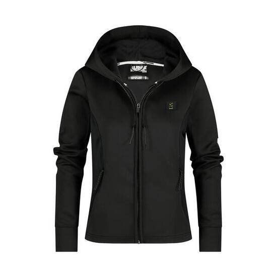 OLIVIA_ – Felpa sportiva donna – Nera – Cappuccio – Elasticizzata – Traspirante