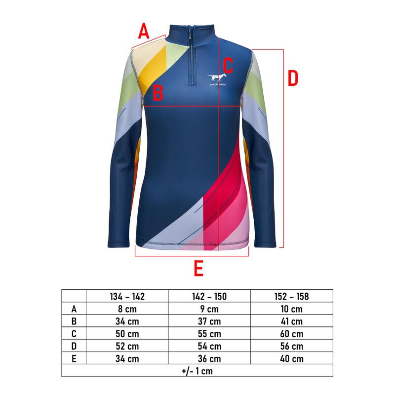 Bluza jeździecka młodzieżowa GALOP WEAR Crazy Colors