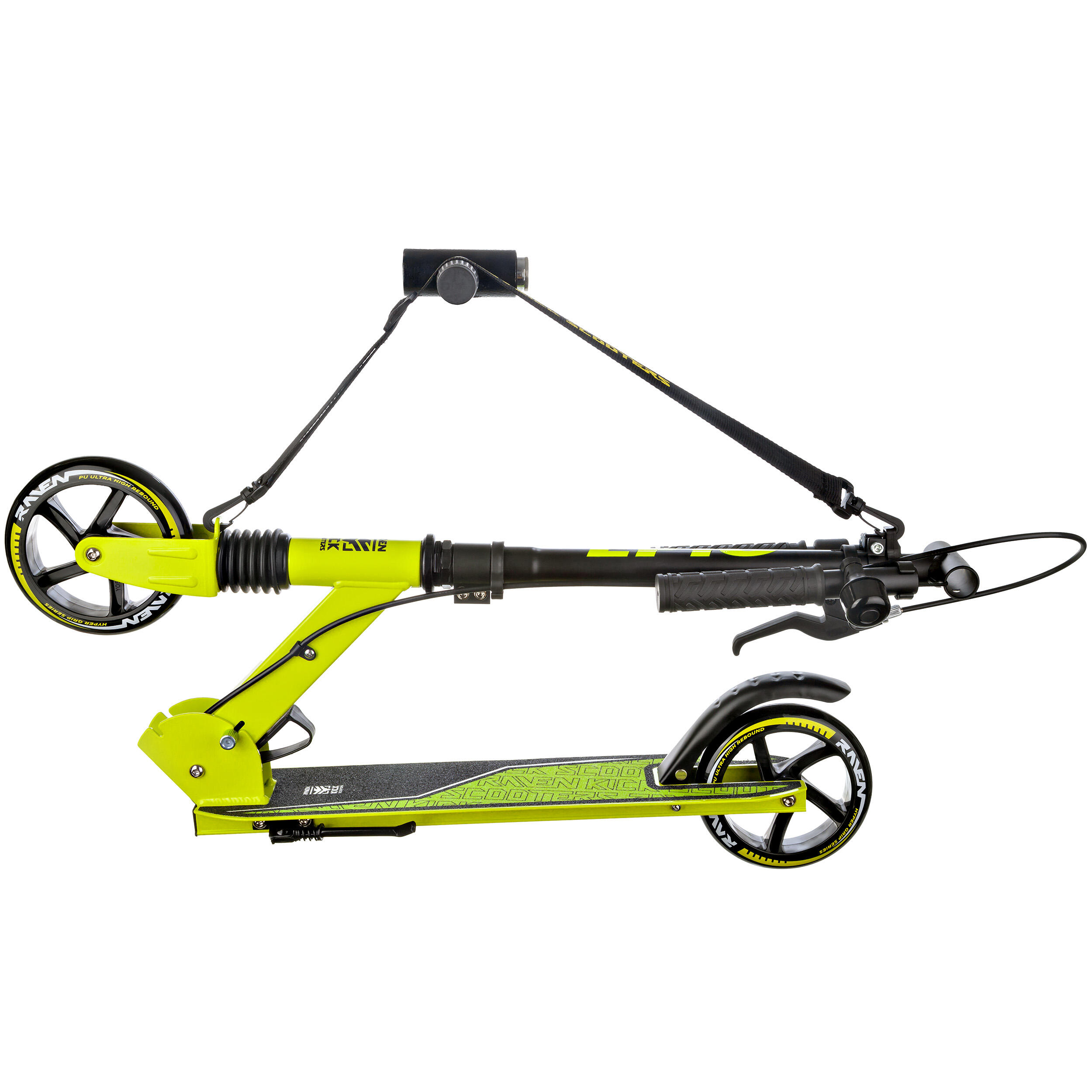 Trottinette pliante Raven Epic Lime 145mm avec frein amortisseur et cloche 4/7