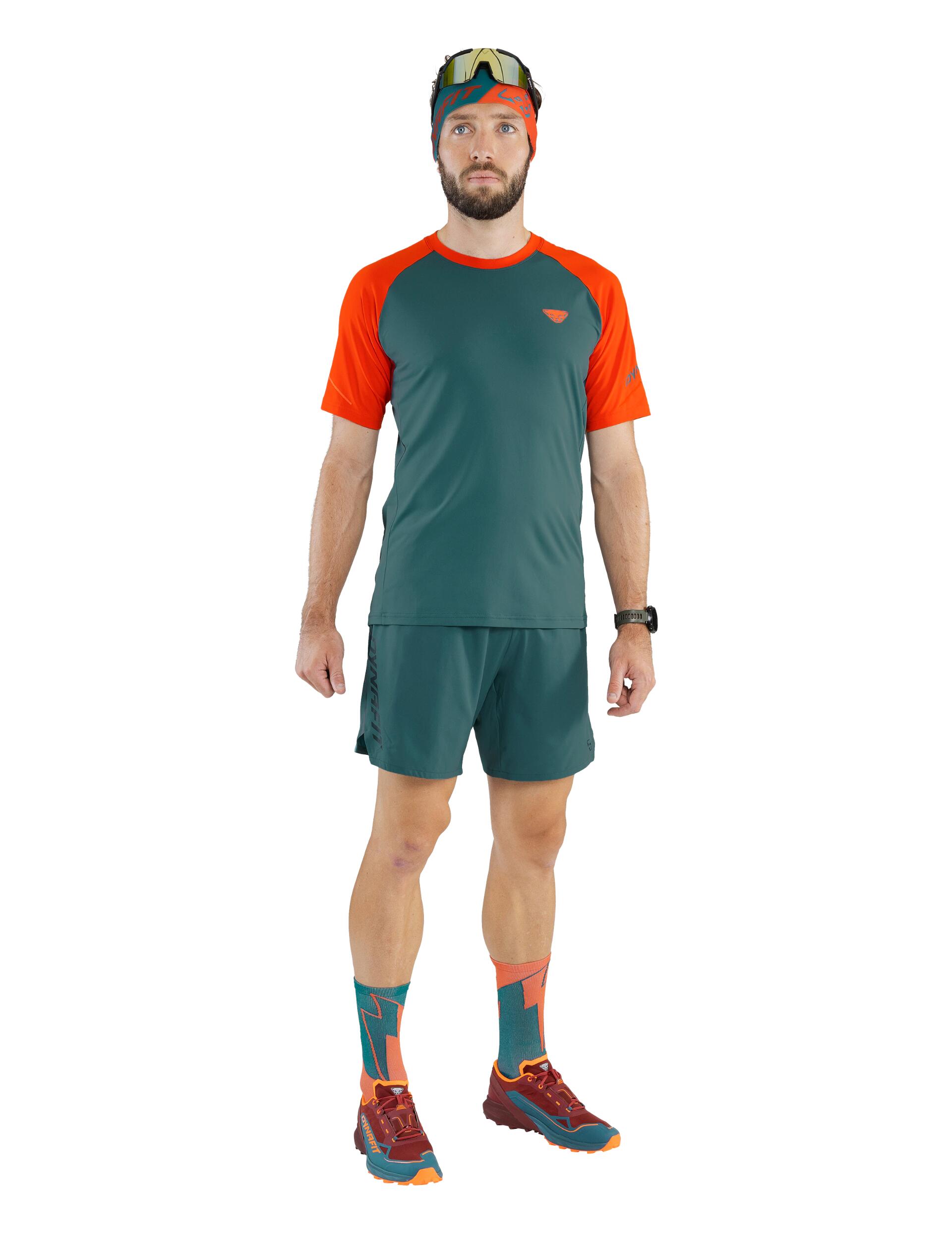 Dynafit Alpine Pro Men's Technical T‑Shirt, Athletic Fit, Blue/Orange 42 2/4