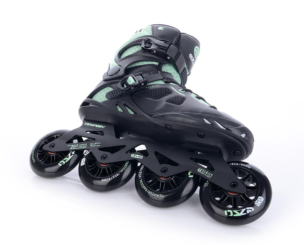 Ezza 90 – Femme – Rollers en ligne – Noir – Vert 4/7