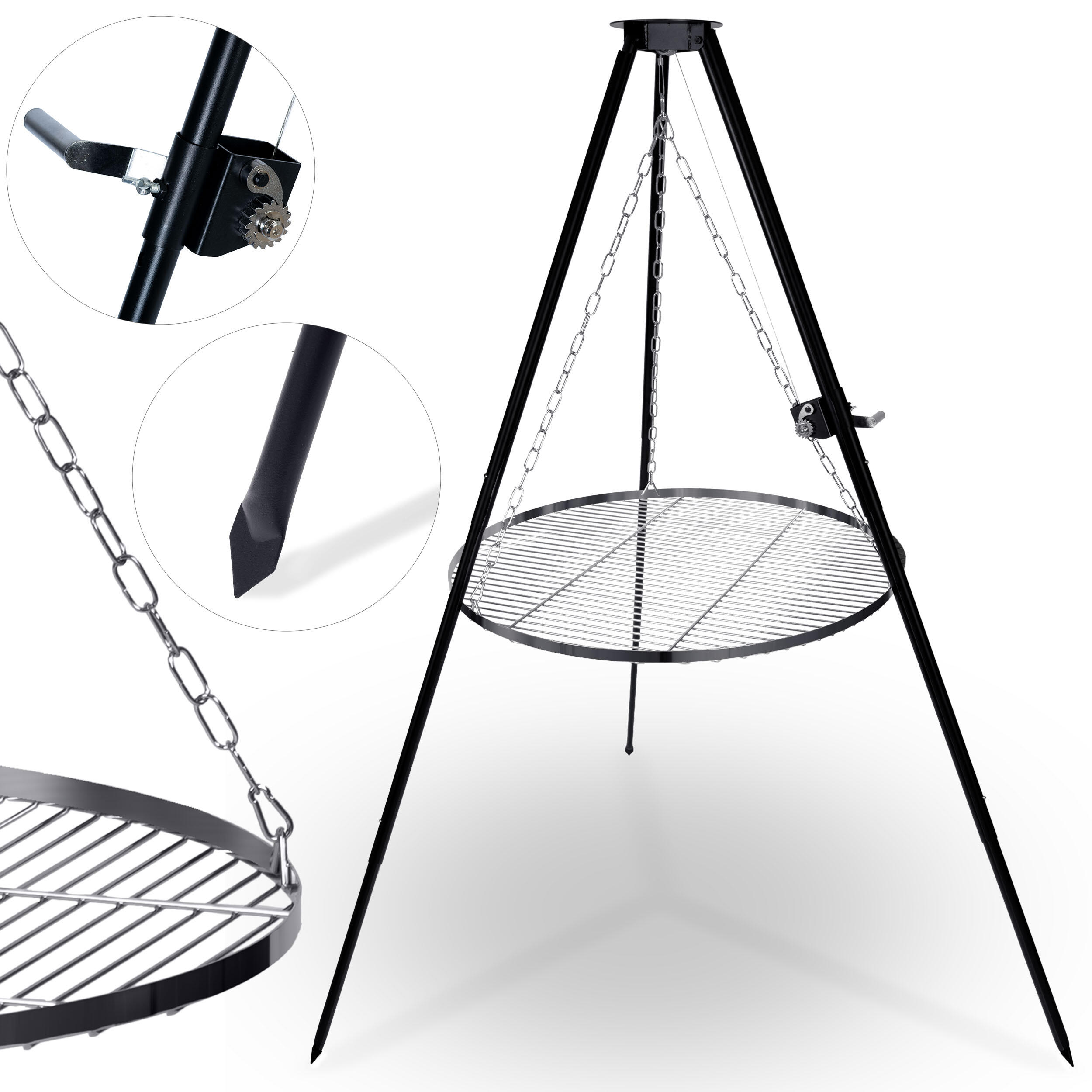Palenisko na ognisko grill 80 cm ruszt stalowy trojnóg Berdsen BD-884 1/7