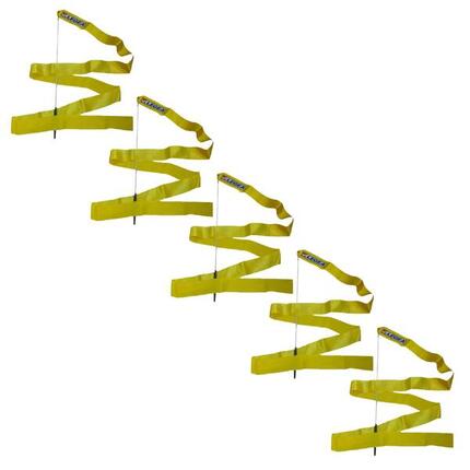 Wstążka do gimnastyki artystycznej żółta 5 sztuk 6 m