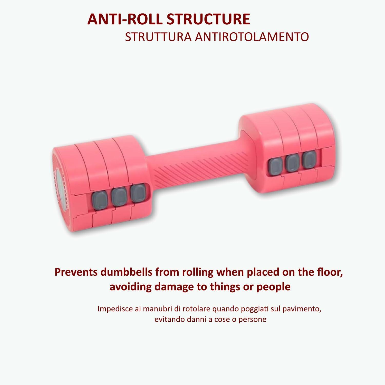 Set van 2 Verstelbare Dumbbells Roze FF 4/5