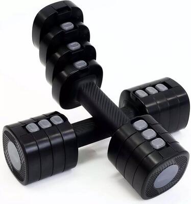 Set Manubri Regolabili 2 PESI DA 1 A 2.5 KG Neri FF