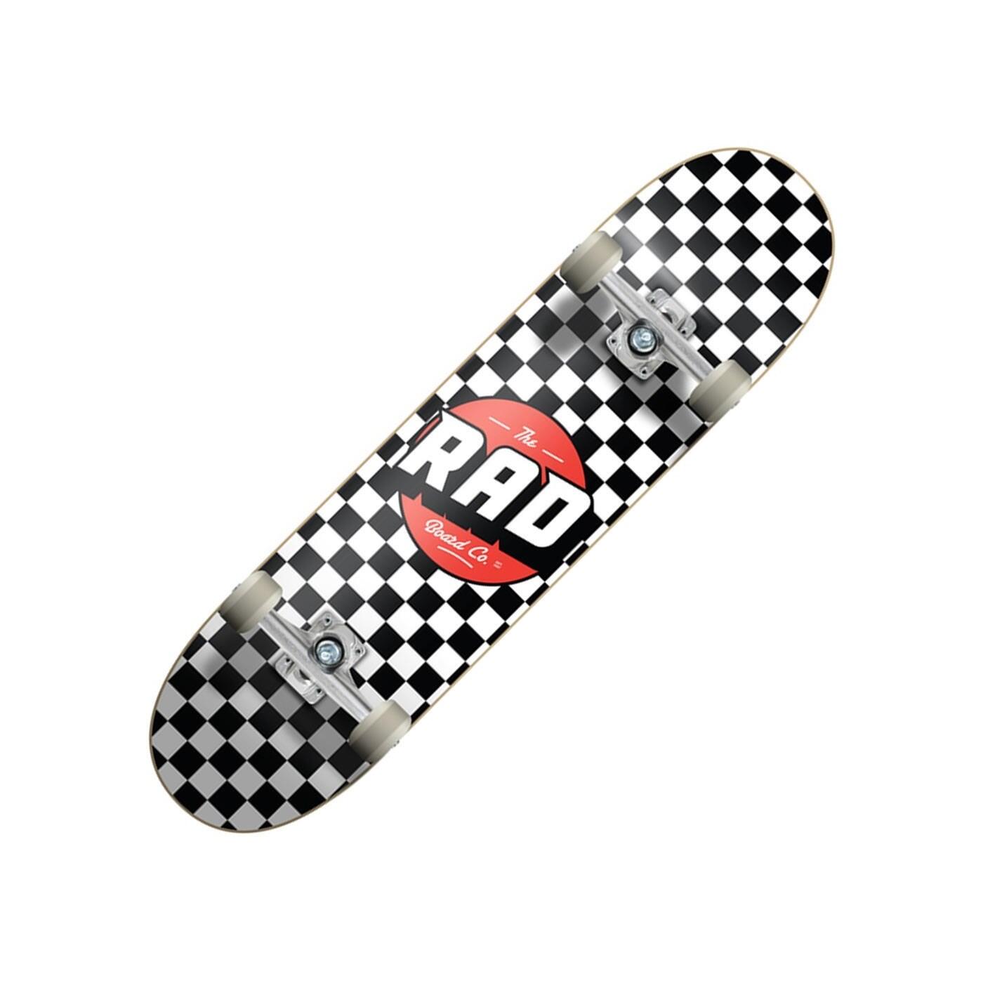 Rad - Rad Checkers Skateboard Complet - 8" - Noir - Skateboard Complet - Blanc|noir|rouge - 8" - Decathlon
