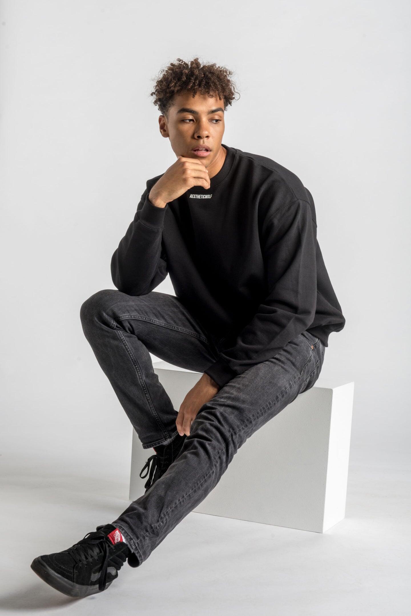 Aesthetic Wolf Essentials Crewneck Aw High Preto da Decathlon