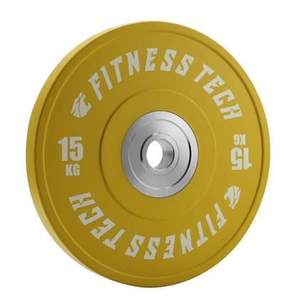 Disque Bumper Compétition 15kg Fitness Tech