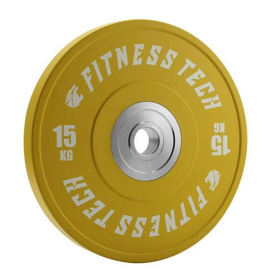 Disque Bumper Compétition 15kg Fitness Tech