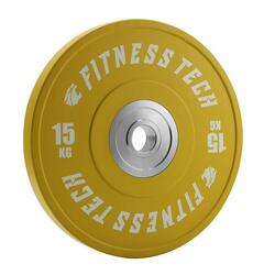 Disque Bumper Compétition 15kg Fitness Tech