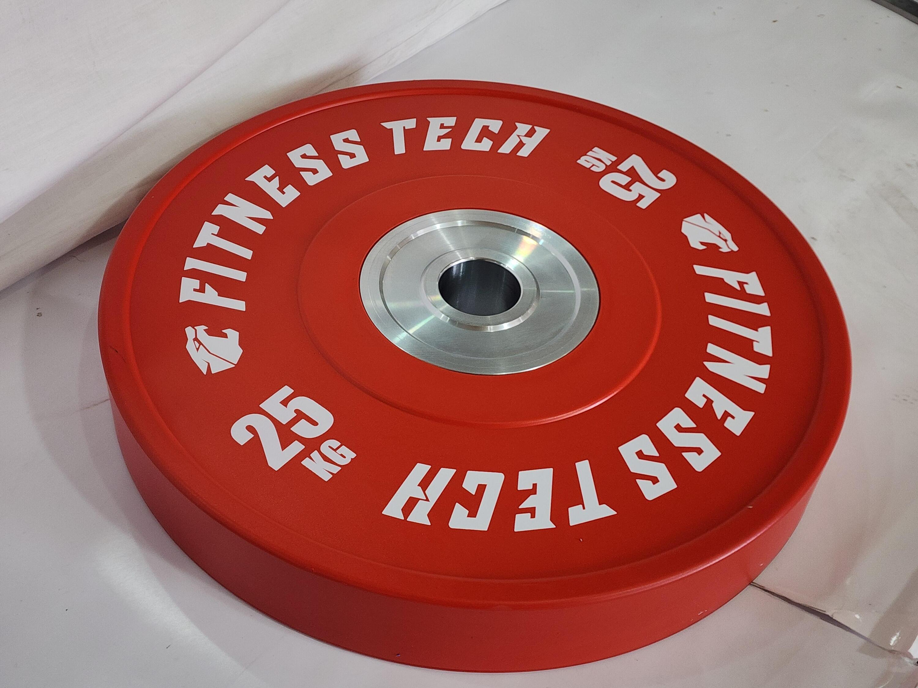Disque Bumper Compétition 25kg Fitness Tech 3/4