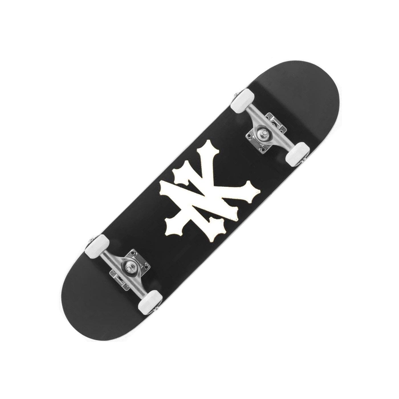 Zoo york crackerjack skate completo - 7.75" - preto/branco