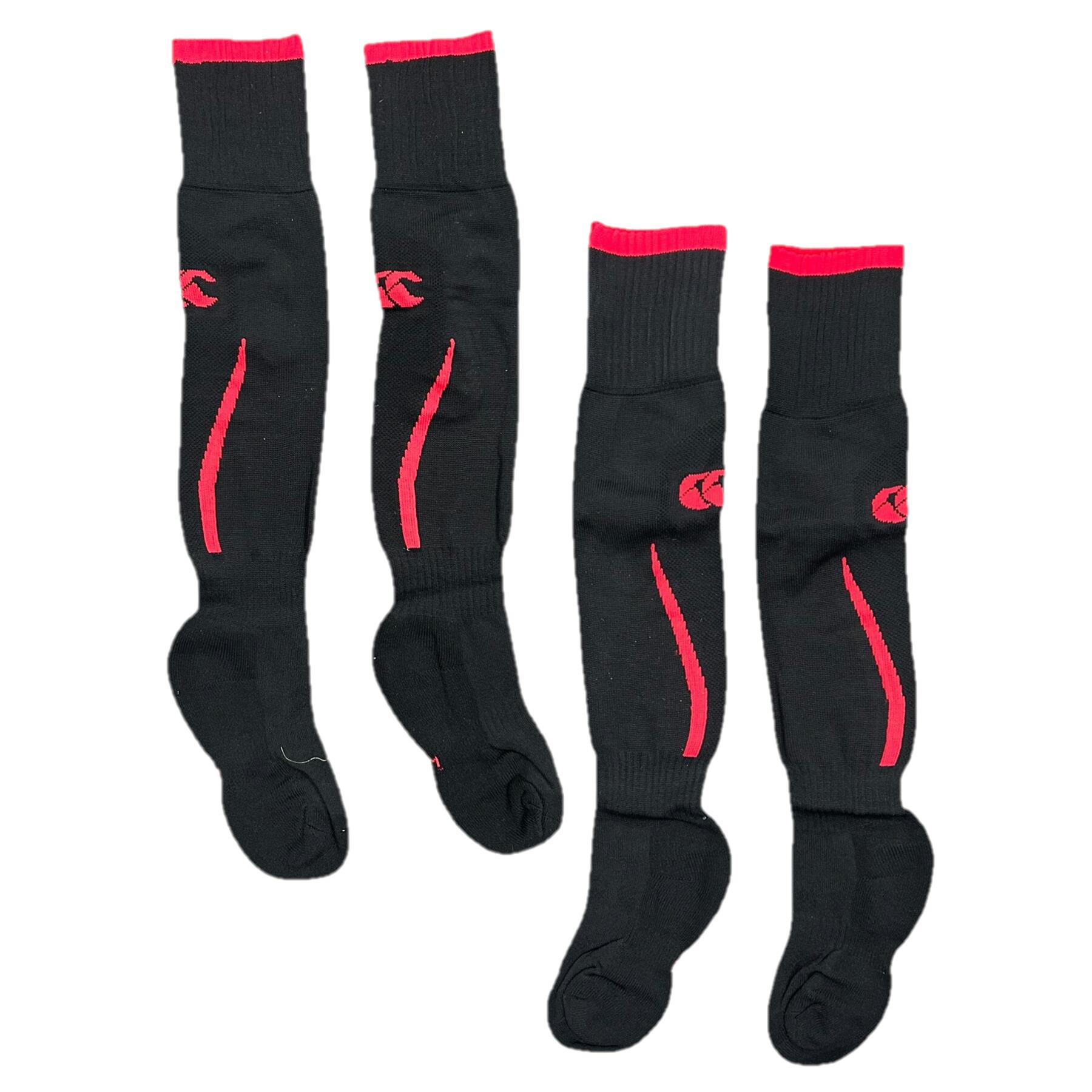 CANTERBURY Canterbury Men's Sports Socks Black/Red Rugby Football Training Socks