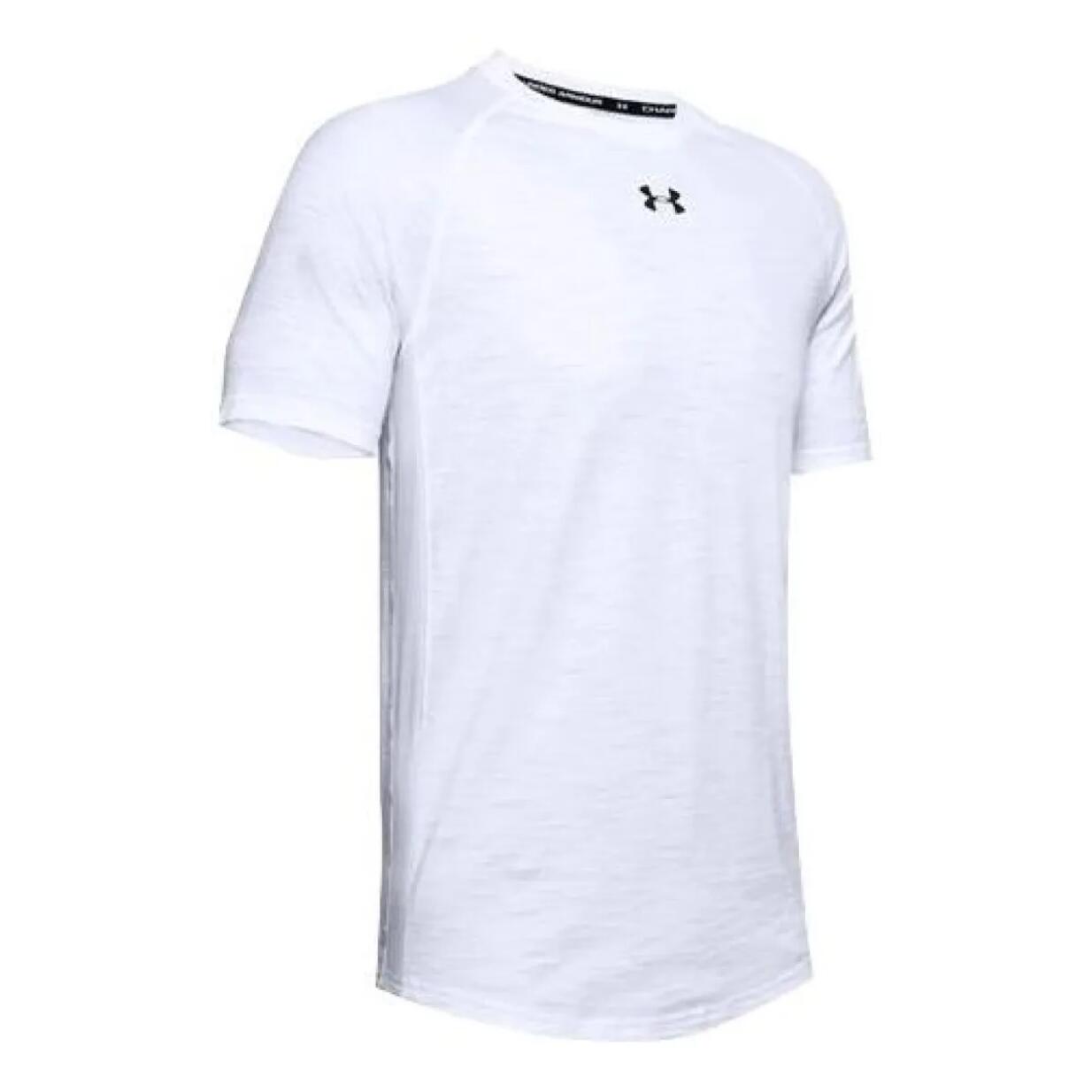 UNDER ARMOUR Under Armour Men's Sports T-Shirt Charged Cotton Training White Top