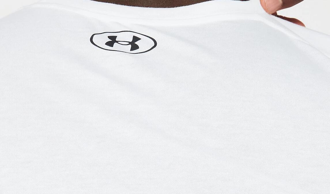 Under Armour Men's Sports T-Shirt Charged Cotton Training White Top 3/3