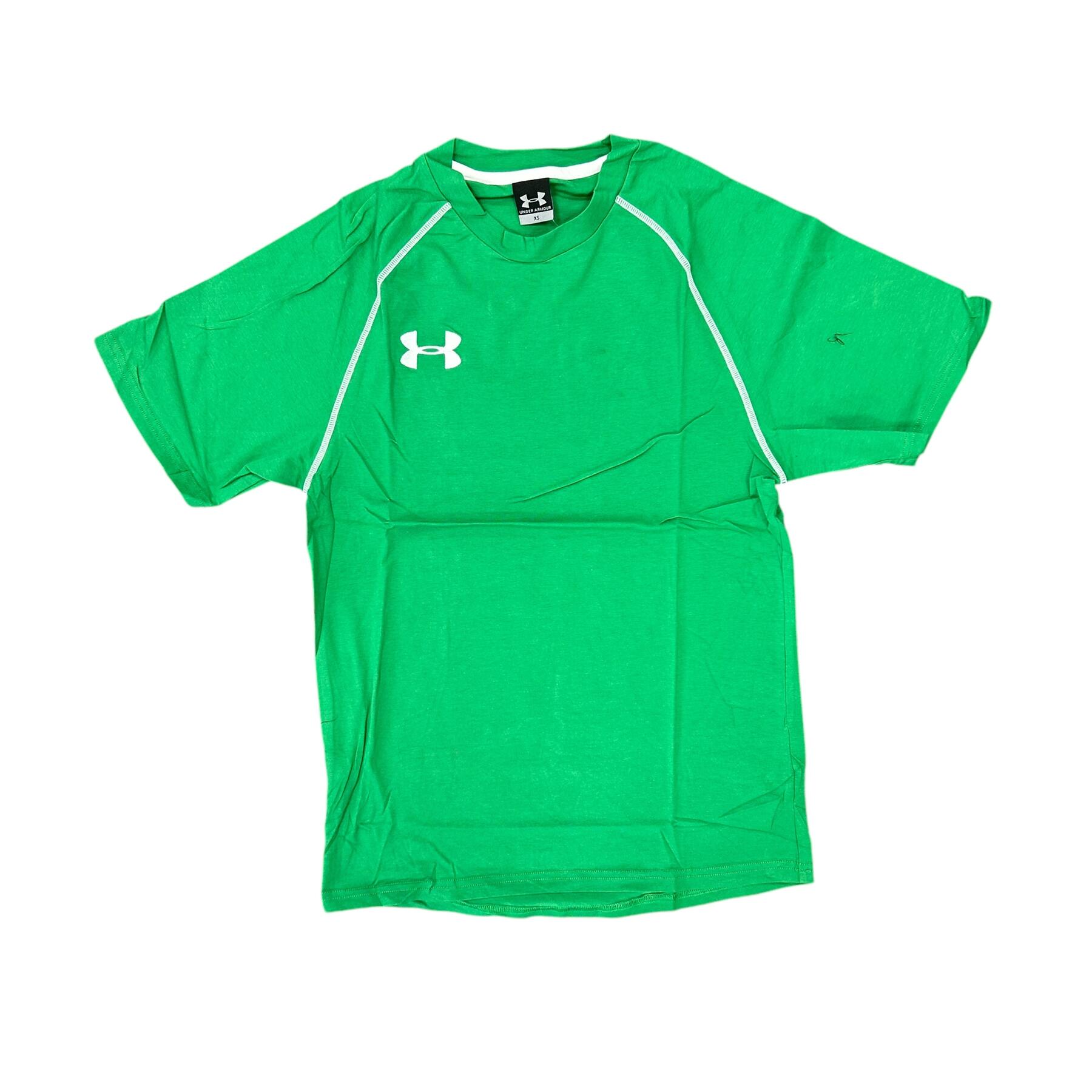 Under Armour Men's T-Shirt Green Short Sleeve Cotton Sports Top 2/3