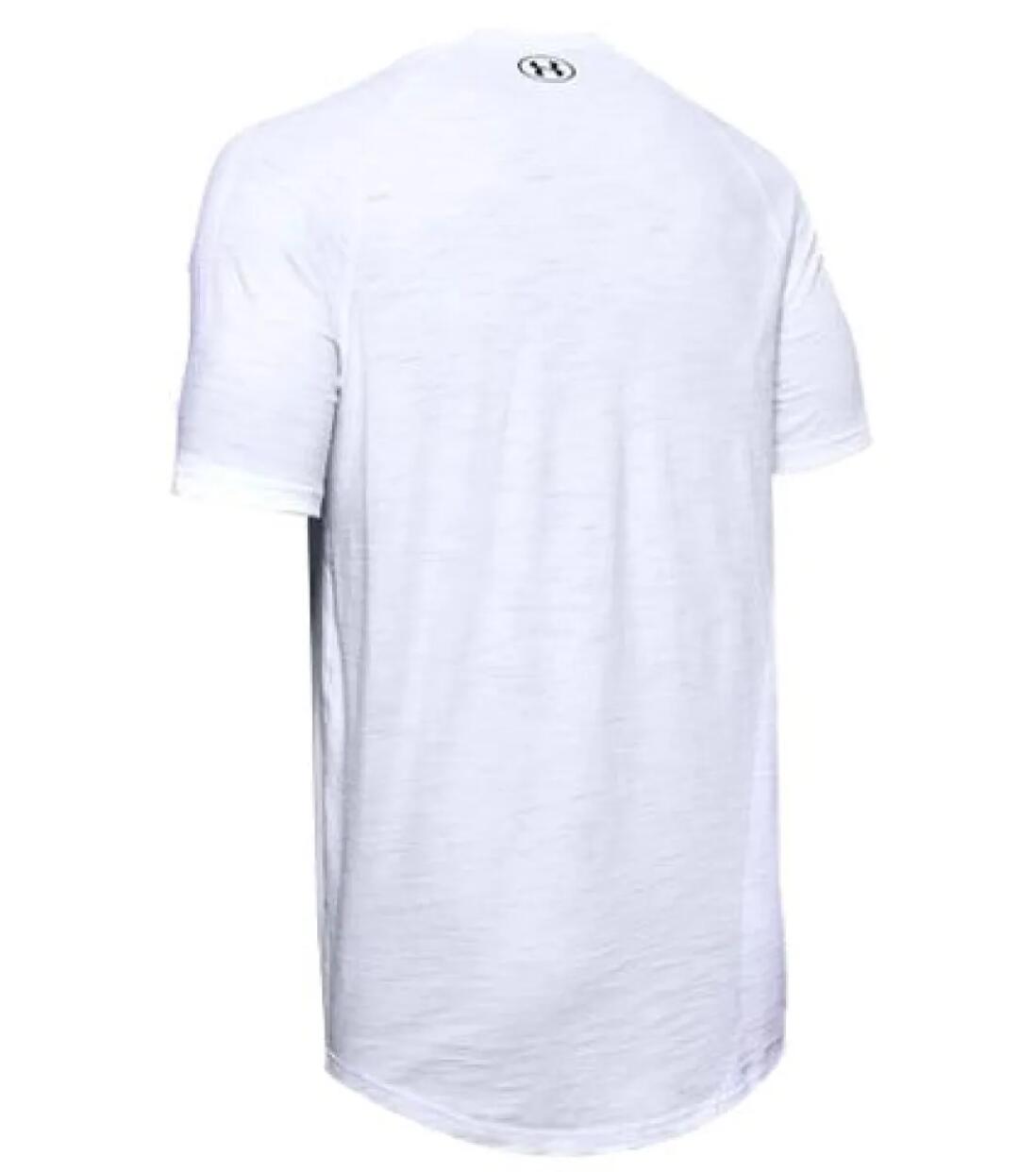 Under Armour Men's Sports T-Shirt Charged Cotton Training White Top 2/3