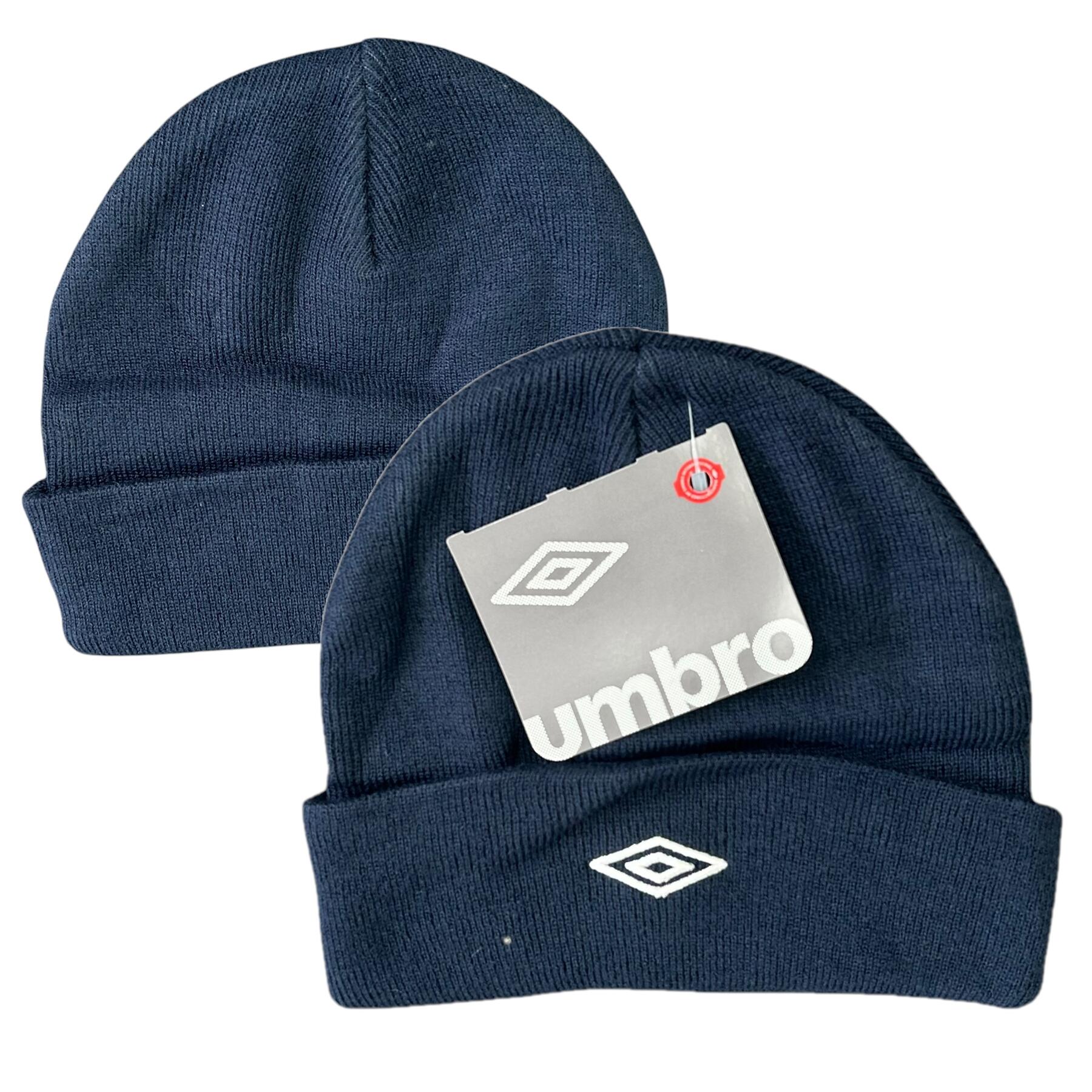 Umbro Men's Sports Beanie Navy And White Acrylic Hat 1/3