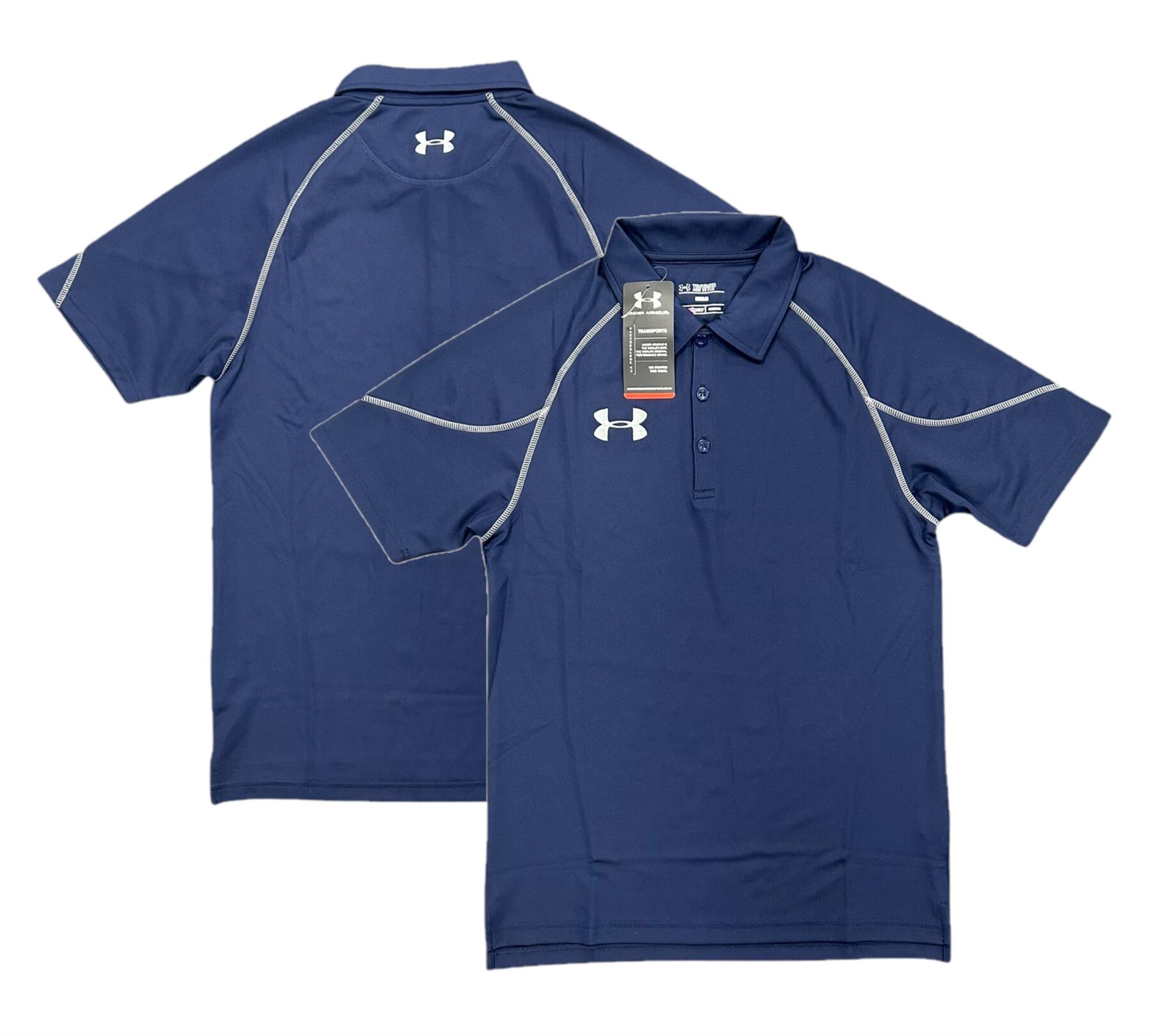 UNDER ARMOUR Under Armour Men's Sports Polo Shirt UA Vault Navy Long Sleeve